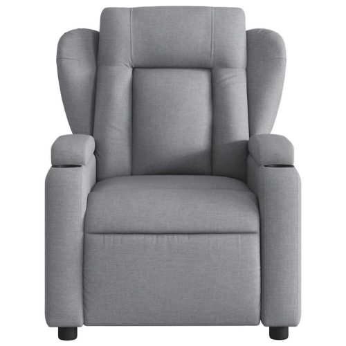 Fauteuil de massage inclinable en tissu gris pâle de vidaXL