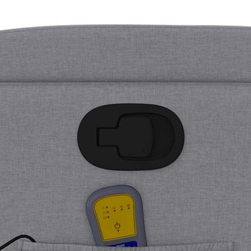 Fauteuil de massage inclinable en tissu gris pâle de vidaXL