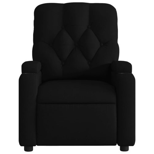 Fauteuil de massage inclinable en tissu noir vidaXL