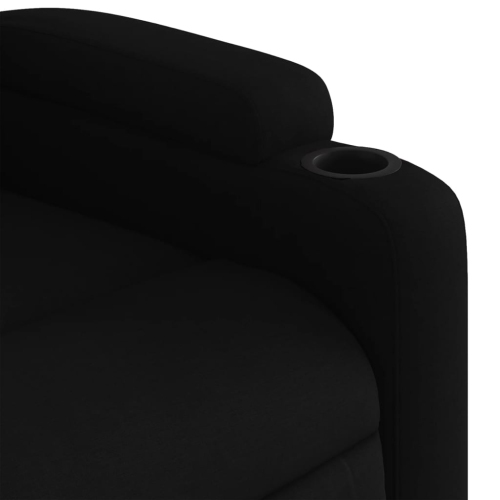 Fauteuil de massage inclinable en tissu noir vidaXL