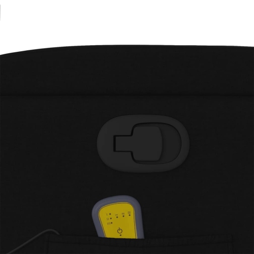 Fauteuil de massage inclinable en tissu noir vidaXL