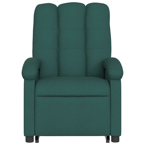 Fauteuil de massage inclinable debout vidaXL en tissu vert foncé
