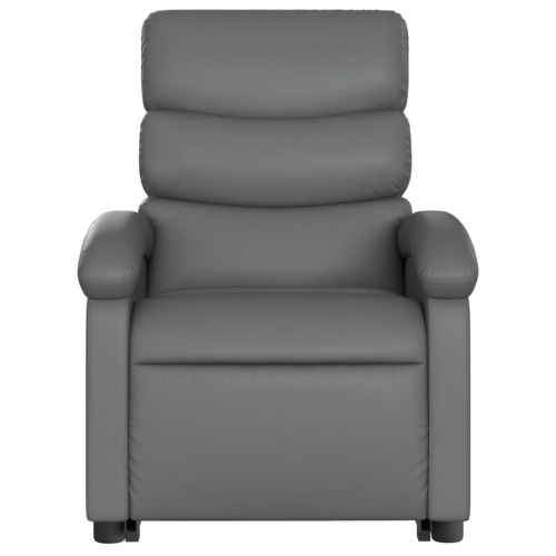 Fauteuil de massage inclinable en similicuir gris VidaXL