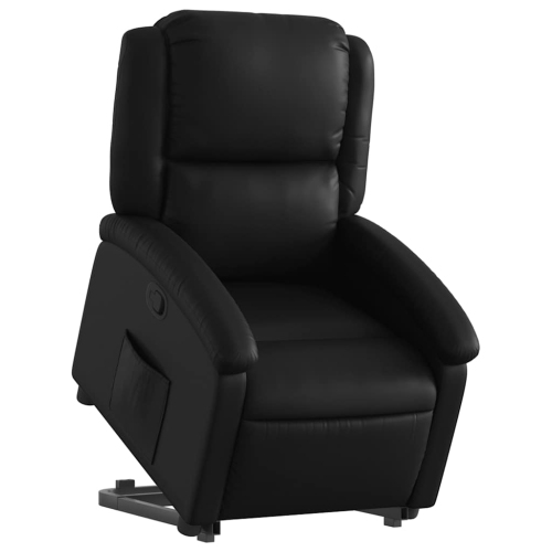 Fauteuil inclinable en similicuir noir VidaXL