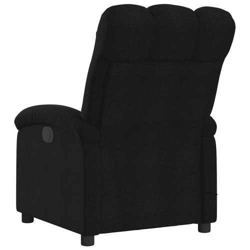 Fauteuil de massage inclinable en tissu noir vidaXL