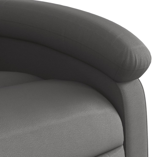 Fauteuil de massage inclinable en cuir véritable gris de vidaXL