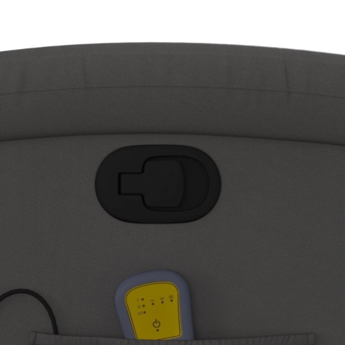 Fauteuil de massage inclinable en cuir véritable gris de vidaXL