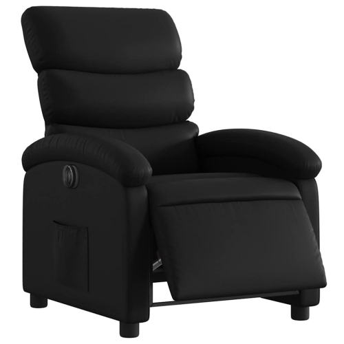 Fauteuil inclinable électrique en similicuir noir vidaXL