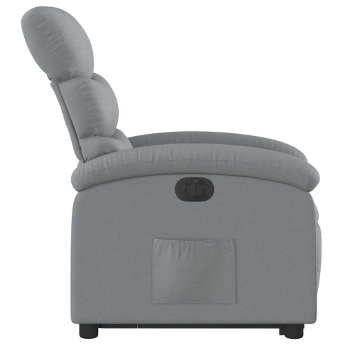 Fauteuil inclinable électrique en tissu gris pâle VidaXL