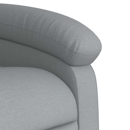 Fauteuil inclinable électrique en tissu gris pâle VidaXL