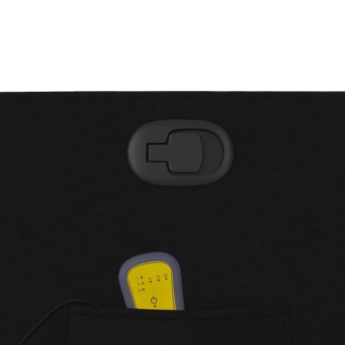 Fauteuil de massage inclinable en tissu noir vidaXL