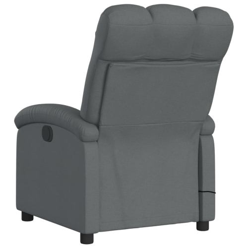 Fauteuil de massage inclinable en tissu gris foncé vidaXL