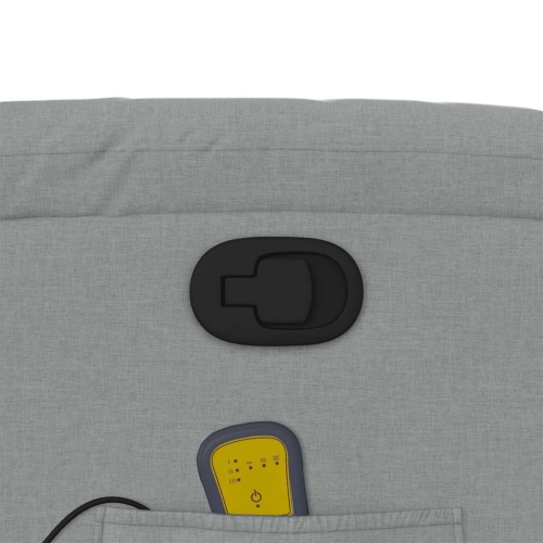Fauteuil de massage inclinable en tissu gris pâle de vidaXL