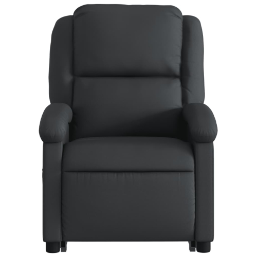 vidaXL Electric Stand up Recliner Chair Black Real Leather