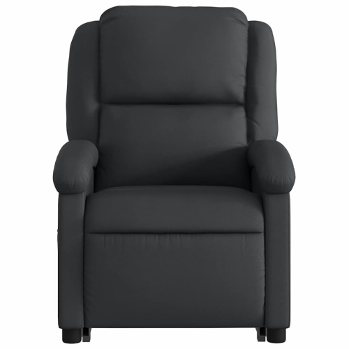 vidaXL Electric Stand up Recliner Chair Black Real Leather