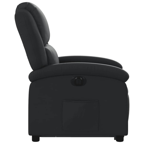 vidaXL Electric Stand up Recliner Chair Black Real Leather