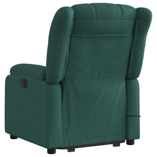 Fauteuil de massage inclinable debout vidaXL en tissu vert foncé