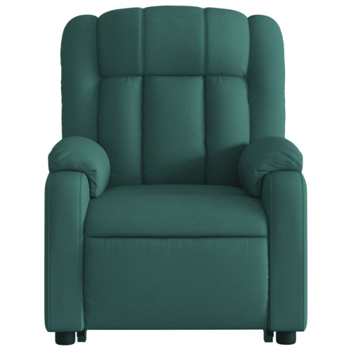 Fauteuil de massage inclinable debout vidaXL en tissu vert foncé