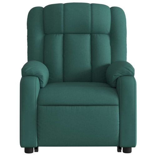 Fauteuil de massage inclinable debout vidaXL en tissu vert foncé