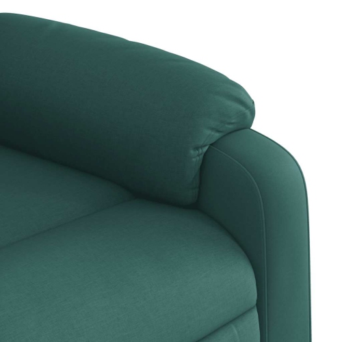 Fauteuil de massage inclinable debout vidaXL en tissu vert foncé