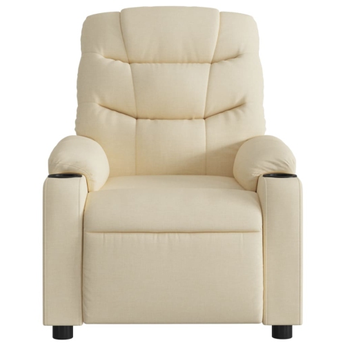 vidaXL Massage Recliner Chair Cream Fabric