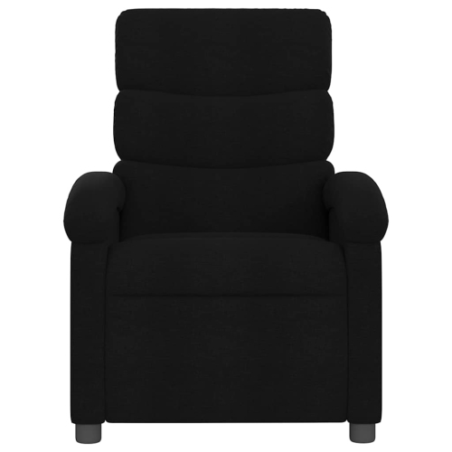 Fauteuil de massage inclinable électrique en tissu noir de vidaXL