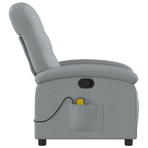 Fauteuil de massage inclinable en tissu gris pâle de vidaXL