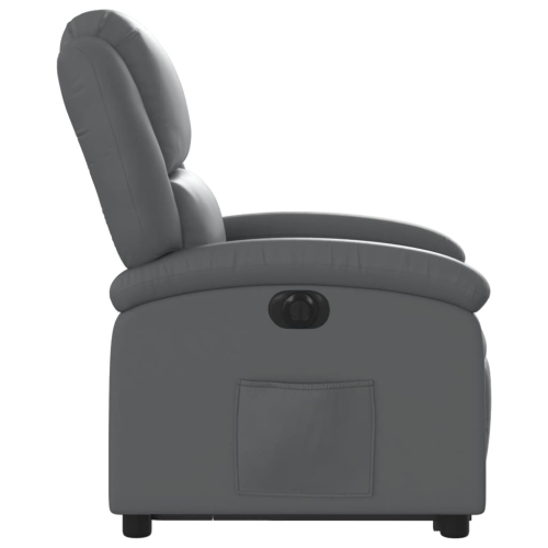 Fauteuil inclinable électrique en similicuir gris de vidaXL