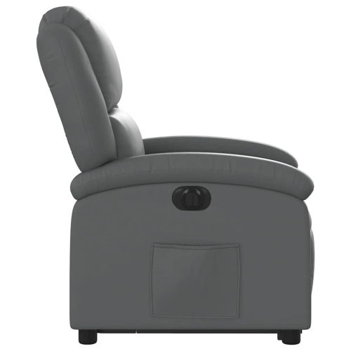 Fauteuil inclinable électrique en similicuir gris de vidaXL