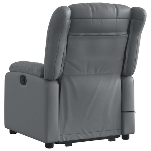 Fauteuil de massage inclinable en similicuir gris VidaXL