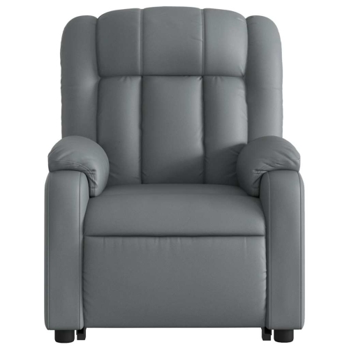 Fauteuil de massage inclinable en similicuir gris VidaXL