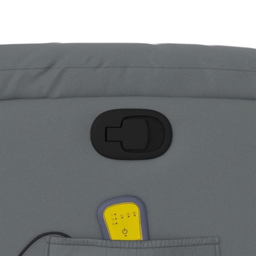 Fauteuil de massage inclinable en similicuir gris VidaXL