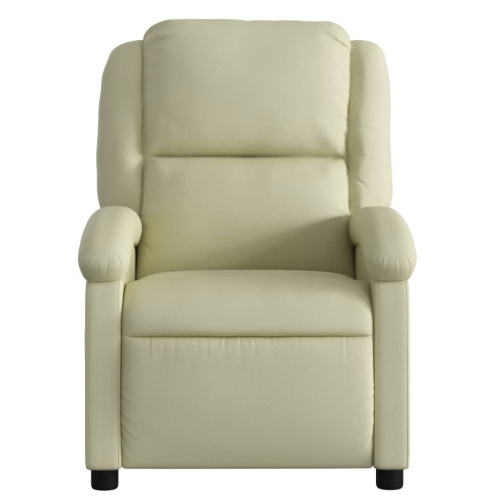 Fauteuil de massage inclinable en cuir véritable crème de vidaXL
