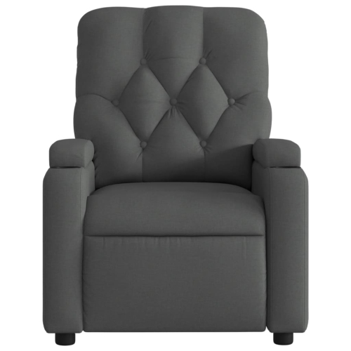 Fauteuil de massage inclinable en tissu gris foncé vidaXL