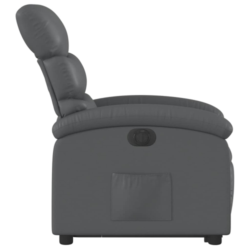 Fauteuil inclinable électrique en similicuir gris de vidaXL
