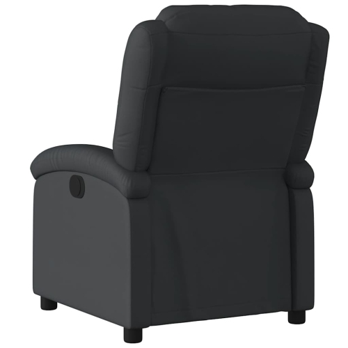 vidaXL Electric Recliner Chair Black Real Leather
