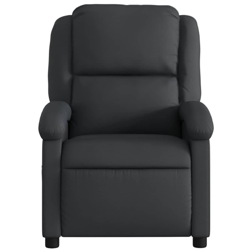vidaXL Electric Recliner Chair Black Real Leather