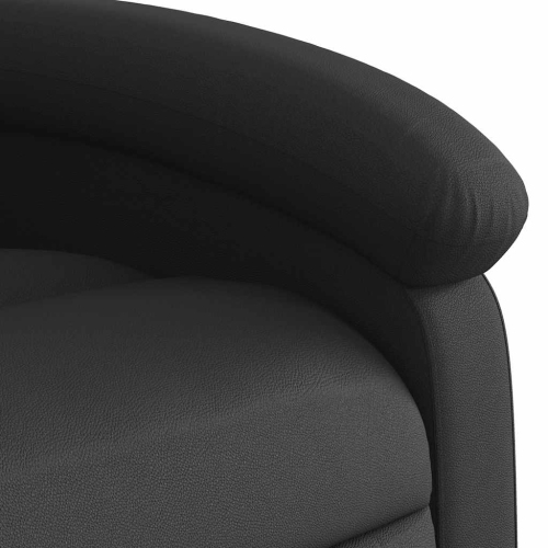 vidaXL Electric Recliner Chair Black Real Leather