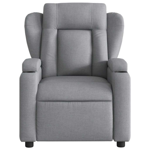 Fauteuil de massage inclinable en tissu gris pâle de vidaXL