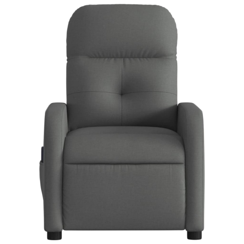 Fauteuil de massage inclinable en tissu gris foncé vidaXL