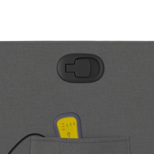 Fauteuil de massage inclinable en tissu gris foncé vidaXL