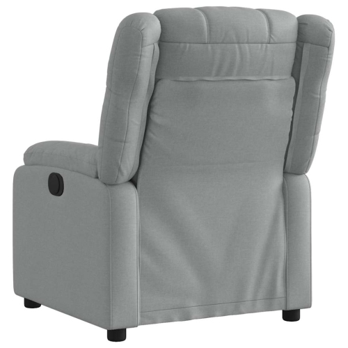 Fauteuil inclinable électrique en tissu gris pâle vidaXL