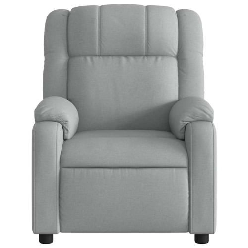 Fauteuil inclinable électrique en tissu gris pâle vidaXL