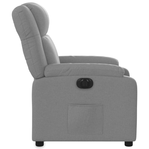 Fauteuil inclinable électrique en tissu gris pâle vidaXL
