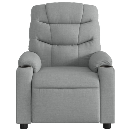 Fauteuil de massage inclinable en tissu gris pâle de vidaXL