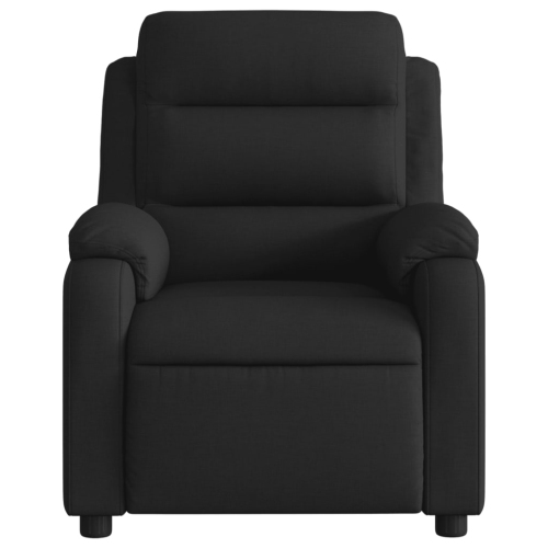 Fauteuil de massage inclinable en tissu noir vidaXL