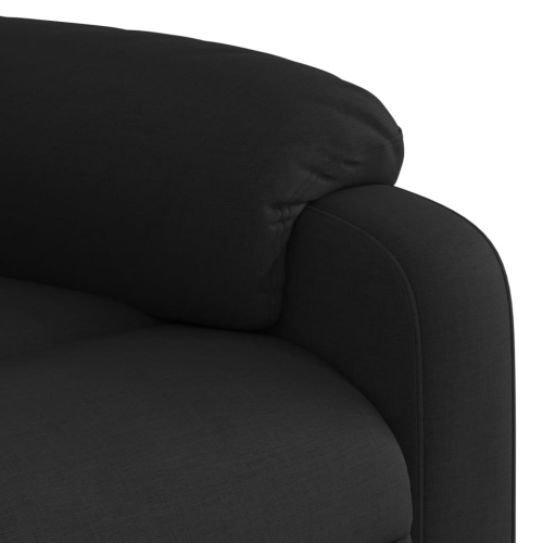 Fauteuil de massage inclinable en tissu noir vidaXL