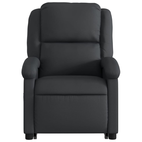 Fauteuil de massage inclinable en cuir véritable noir de vidaXL