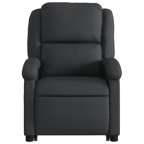 Fauteuil de massage inclinable en cuir véritable noir de vidaXL