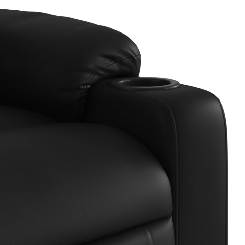 Fauteuil de massage inclinable en similicuir noir vidaXL